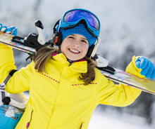 Girl Dressed for Skiing