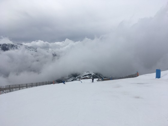 Riding into the clouds in Canillo