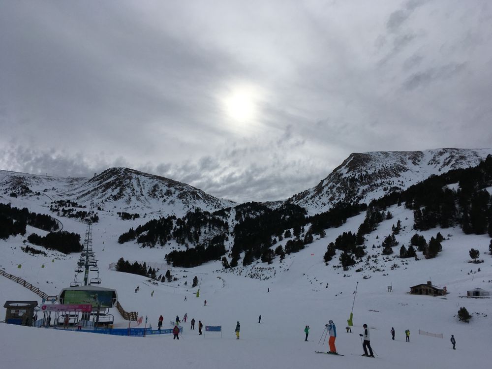 Snow clouds rolling into El Tarter, taken from the bottom of TSD6 Llosada chairlift