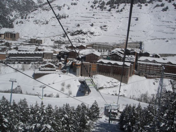 View of Soldeu from the Soldeu chair lift