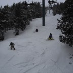 Everyone on the chair is watching when you attempt the off piste underneath it 13/03