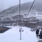 Views from the gondola on a snowy day