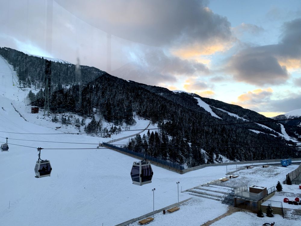 View from inside the gondola station