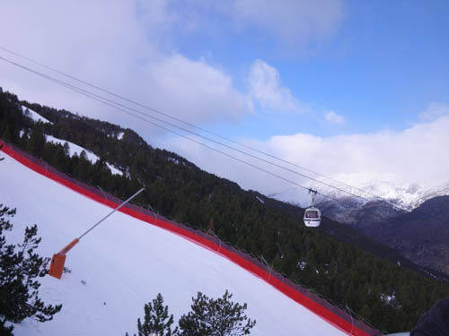View from the chair lift up to Soldeu - 21/2/2011