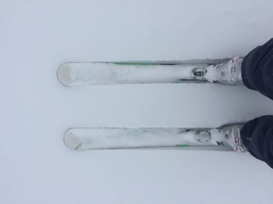 burried skis