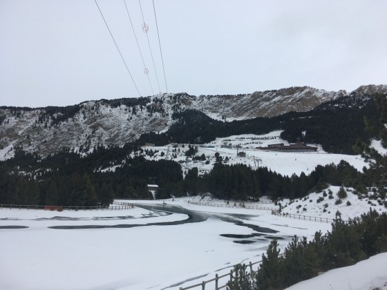 Canillo lake - at the bottom of the zip line