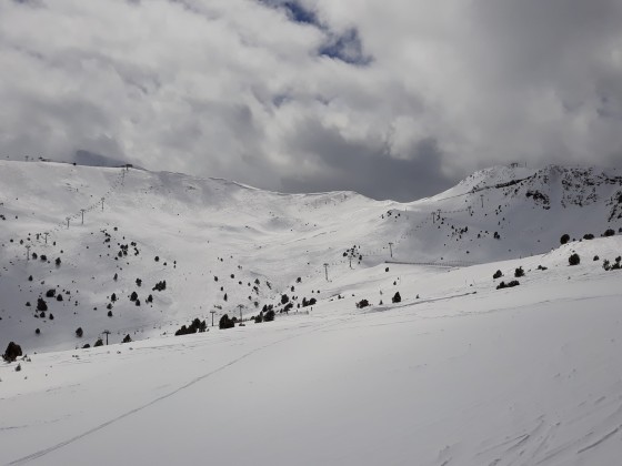 Soldeu valley, looking towards Solanelles and Assaladores chairlifts