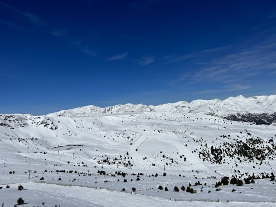 12th March - view of Soldeu from Encamp