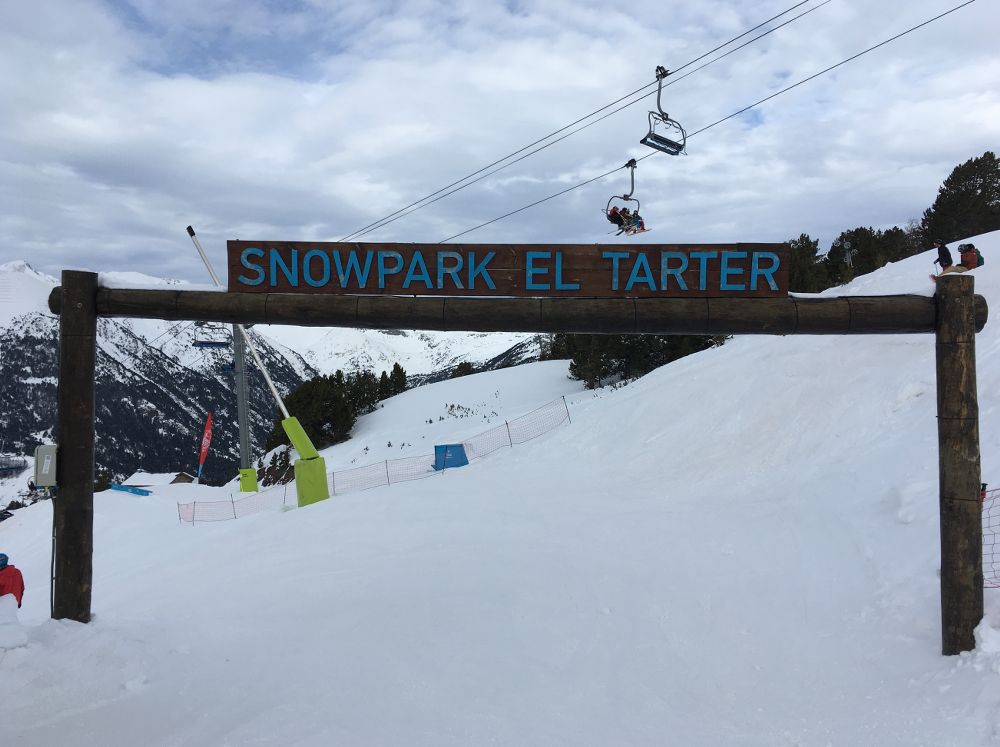 Entrance to the lower section of the El Tarter Snow Park