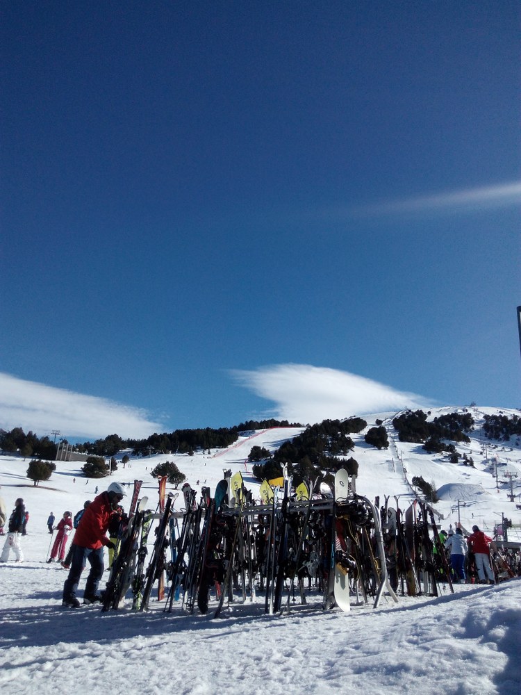 Ski rack in El Tarter