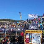 Excited crowds at the base of Aliga slope, El Tarter, 14.03.2019