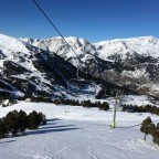 View from Tosa Espiolets chair lift looking back down towards El Tarter