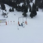 Skiers having a break