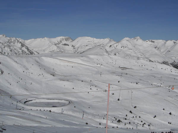 Snow covered Soldeu slopes 12/12/12