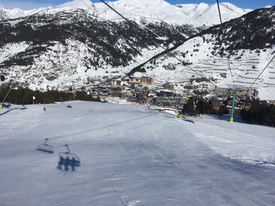 Soldeu village from the Soldeu chairlift
