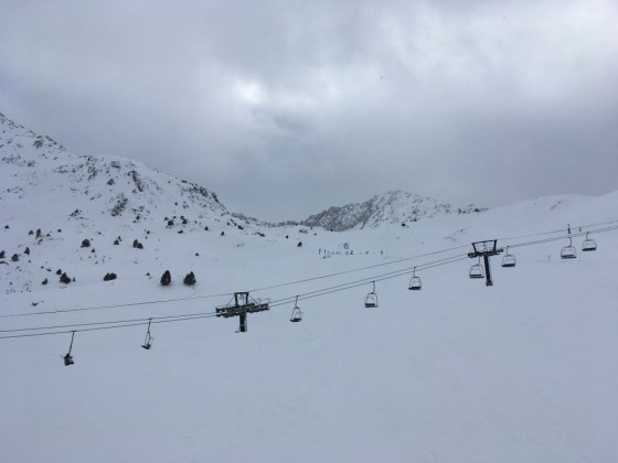 TSF5 Entradort chairlift which connects Grau Roig and Encamp