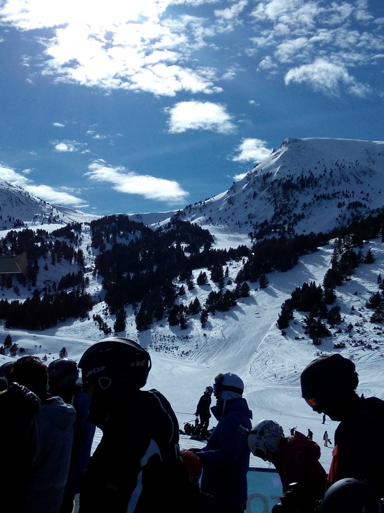 A view in the queue for the chairlift